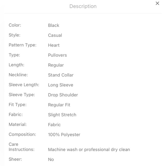 Heart Pattern Mock Neck Drop Shoulder Sweater - Picture 5 of 12